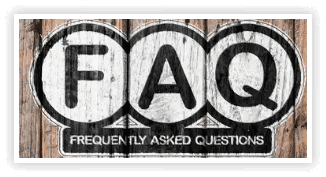 A wooden sign with the word faq written on it.